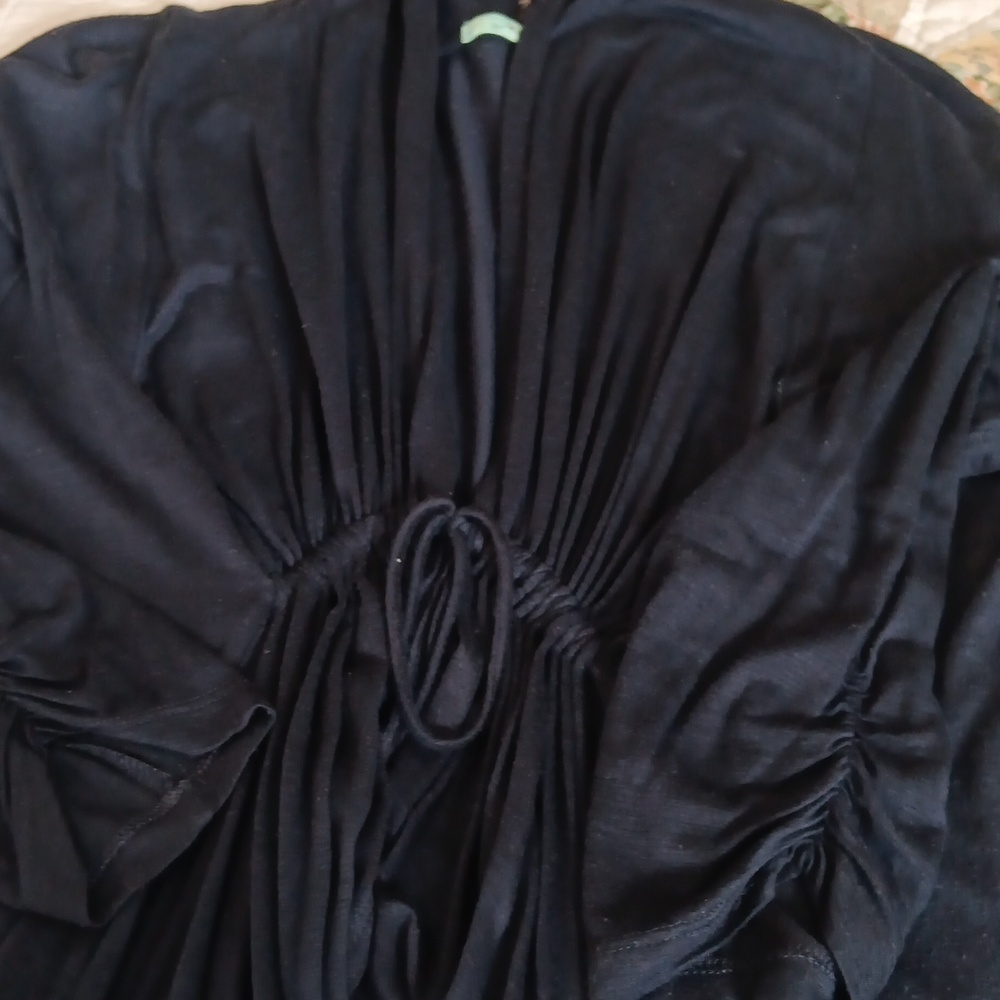 Navy Ruched Waist Size Small Jacket or Sweater.Good condition - Picture 2 of 8